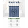 thumbnail image 6 of No Hook Shower Curtain with Snap in Liner, Compass Navigation Guide Letter Printing Hotel Shower Curtains for Bathroom, Washable Shower Curtain Liner Set with Mesh Top Window, 72"x72", 6 of 6