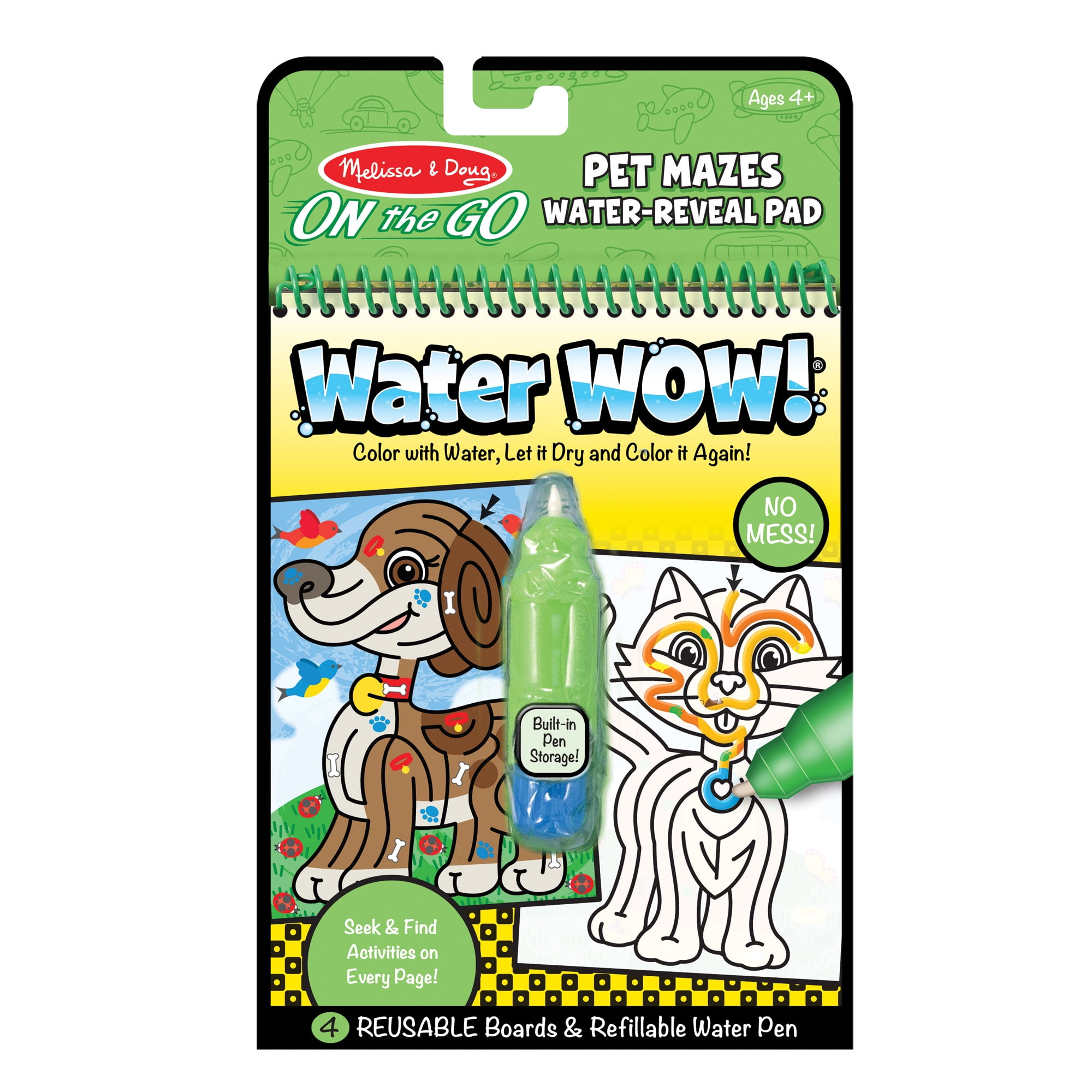 Melissa & Doug On the Go Water Wow! Water-Reveal Activity Pad - Pet Mazes