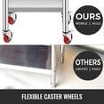 thumbnail image 4 of VEVOR 30x12x34 Inch Stainless Steel Work Table 3-Stage Adjustable Shelf with 4 Wheels Heavy Duty Commercial Food Prep Worktable with Brake for Kitchen Prep Work, 4 of 9