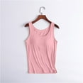 thumbnail image 5 of Bovemsi Women's Solid Color Sports Bra Tank Top – Built-In Padded Camisole for Workout & Casual Wear, Pink, 4XL, 5 of 7