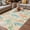 Green Brown, variant on Teal Red Coastal Outdoor Rug for Patio/Deck/Porch, Non-Slip Large Area Rug 6 x 9 Ft, Nautical Seahorse Beach Coral Starfish Indoor Outdoor Rugs Washable Area Rugs, Camping Rug Carpet Runner