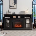 thumbnail image 2 of Costway 58" Fireplace TV Stand W/ 1400W Electric Fireplace for TVs up to 65 Inches Black, 2 of 10