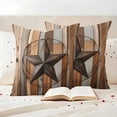 thumbnail image 3 of Outdoor Pillow Covers Western Star Farm Vintage Wood Board Waterproof Pillow Cases 24x24 Set of 2, Country Stars Throw Pillow Cover Pillowcase for Patio Balcony Couch Garden, 3 of 9