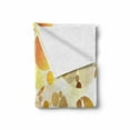 thumbnail image 2 of Polka Dots Soft Flannel Fleece Throw Blanket, Graphic Dots Relational Diameters Globes 50's Culture in Modern Artprint, Cozy Plush for Indoor and Outdoor Use, 60" x 80", Yellow Mustard, by Ambesonne, 2 of 6