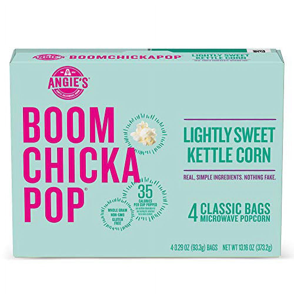 Angie's Boomchickapop Lightly Sweet Kettle Popcorn, 3.29 Oz, 4 Ct