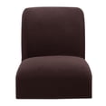 thumbnail image 3 of Fundas elásticas para sillas de comedor, fundas clásicas lisas para sillas, protectores de sillas café, 3 of 9