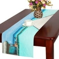 thumbnail image 1 of BSDHOME Chemin de Table en Coton et Lin Pont en Bois Plage et Mer 14x72 Pouces, 1 of 4