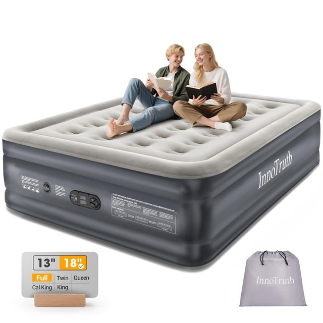 Colchón inflable InnoTruth tamaño Full 46 x 137 x 46 cm con bomba de 110 V