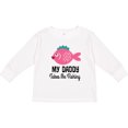 thumbnail image 3 of Inktastic Girls Fishing with Daddy Girls Long Sleeve Toddler T-Shirt, 3 of 5