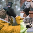 thumbnail image 6 of ievspot 1 Pair Winter Convertible Flip Top Gloves Fluffy Fleece Fingerless Gloves Half Finger Mittens Cover for Women Men, 6 of 8
