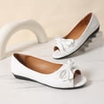 thumbnail image 5 of Viluyesy Womens Ballet Flats, Wide Width Soft Sole Peep Toe Summer Casual Comfortable Sandals White US9, 5 of 9