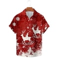thumbnail image 2 of Camisas de Manga Larga para Hombres, Botón de Impresión Blusa de Cuello, Camisa de Poliéster de Moda Casual, 2 of 7