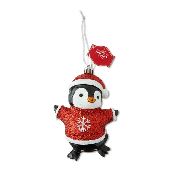 Red and White Snowflake Sweater Penguin Christmas Ornament, 5", by Holiday Time