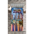 thumbnail image 3 of Ambesonne City Quilted Bedspread Set 2 Pcs, Hillsborough River USA, Twin Size, Multicolor, 3 of 3