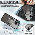 thumbnail image 5 of for iPhone 15 Case Glitter Magnetic Compatible with MagSafe Full Camera Lens Protection Luxury Plating Cute Bling Clear Shockproof Slim Phone Case for Women Girls, Black, 5 of 14