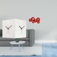 thumbnail image 2 of Reloj de pared de doble cara,Reloj de pared de esquina de doble cara para decoración del hogar,Reloj de esquina de metal con diseño creativo,sin tictac.,Abanicos plegables, 2 of 8