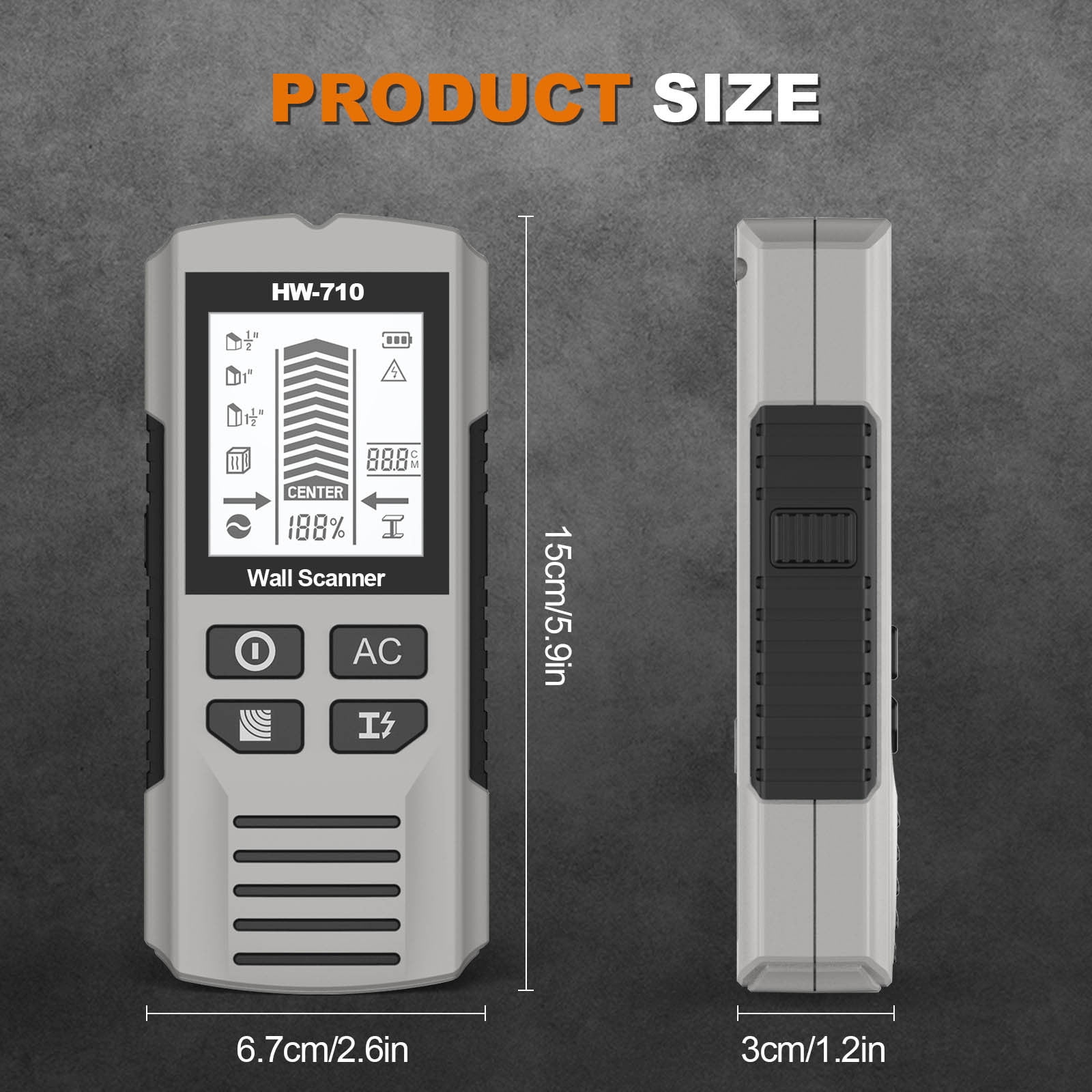 Qholemyo Multifunctional Metal Detector Wall Detector For Drilling Positioning Inside Wires Electronic Tool