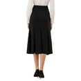 thumbnail image 3 of INSPIRE CHIC Women's Midi Mermaid Skirt Work High Elastic Waisted Fishtails Skirts S Black, 3 of 5