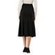 thumbnail image 3 of INSPIRAR CHIC Falda Midi de Sirena para Mujeres Trabajo con Cintura Alta Elástica Faldas de Cola de Pez L Negro, 3 of 5