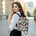 thumbnail image 6 of FORMRS Mini Backpack Purse for Women Quilted Travel Daypack Casual Shoulder Bag, Blue Geometric, 6 of 7