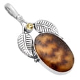 thumbnail image 3 of Natural Sutured Ammonite & Citrine 925 Sterling Silver Pendant Jewelry P-1416 SDP144986, 3 of 5