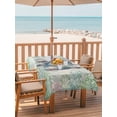 thumbnail image 2 of 54x80 Inch Outdoor Tablecloth with Umbrella Hole Zipper Rectangle Sea Turtle Coastal Rectangular Tablecloths Outside Waterproof Blue Green Summer Beach Coral Ocean Patio Table Cover for Picnic Party, 2 of 8