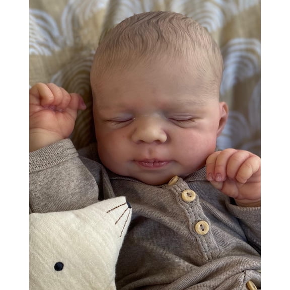 Realistic Reborn Baby Dolls-18-inches Poseable Sleeping Real Life Baby Dolls Soft Cloth Body Handmade Real Life Baby with Box Gifts for 3  Years Old Kids