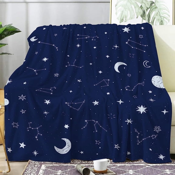 DAJU Solar System Blanket Super Soft Flannel Fleece Throw Planet Blanket Cozy Outer Space Blanket for Boys Girls Adults Comfortable Bed Blanket for Sofa Living Room Travel Camping Couch(60*80inch)