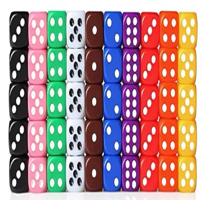 Tamiz de filete de dados de color acrílico 6 caras dados de 16 mm Ndcxsfigh Nuevos Originales