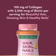 thumbnail image 5 of Nature's Bounty Hair Skin and Nails Vitamin with Collagen and Biotin, Women's Multivitamin, Tropical Citrus Gummies, 90 Ct, 5 of 10