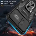 thumbnail image 7 of Drop Resistant Armor Case for Samsung Galaxy A12 6.5 Inch with Camera Slide Design Adjustable Ring Kickstand Phone Cover for Samsung Galaxy A12,Black, 7 of 7