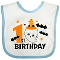 thumbnail image 3 of Inktastic 1st Birthday with Ghost and Bats Halloween Boys or Girls Baby Bib, 3 of 4