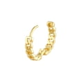 thumbnail image 2 of 14K Yellow Gold 15mm Curb Pattern Huggie Earrings - Women, 2 of 4