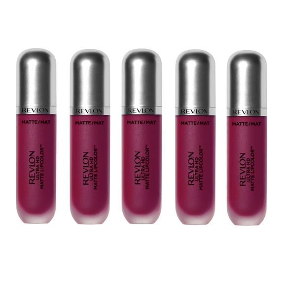 Revlon Ultra HD Matte Lipcolor Liquid Lipstick 610 HD Addiction. 2oz (Pack of 5)