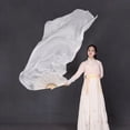 thumbnail image 2 of Long Silk Fan Practice Hand Exercise Folding Performance Decor Decorate Fans Fabric Wooden, 2 of 6