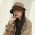 thumbnail image 2 of YooGuoGuo Women Elegant Winter Polyester Bucket Hats Church Cloche Flapper Hat Vintage Bowler Hat Fishing Beanie Cap with Bowknot, 2 of 7