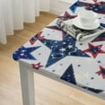 thumbnail image 4 of HAOXIT Square Blue Red White Table Cloth,Stain Resistance Holiday Table Covers for Kitchen Dining,Small for Party Picnic 52*52, 4 of 7