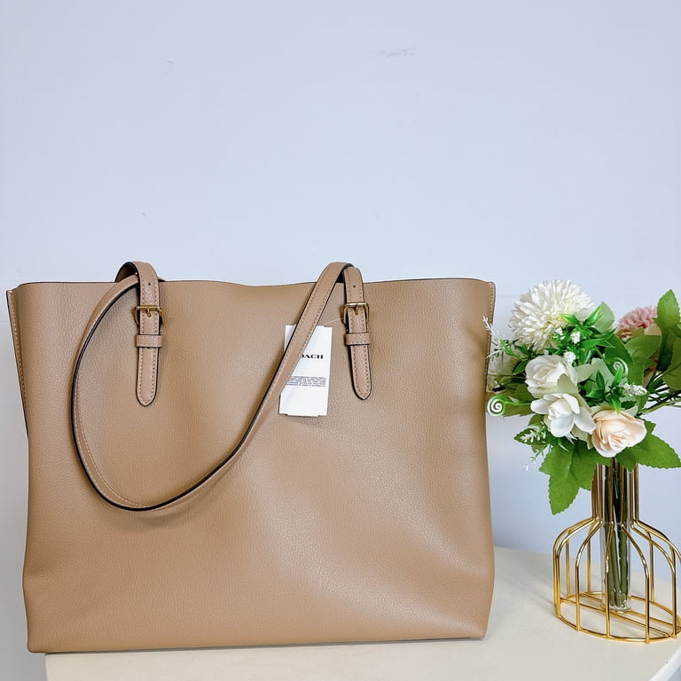 Coach 1671 Designer Bag Mollie Pebbled Leather Tote In Taupe  display picture 1