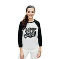 thumbnail image 2 of It's Better On The Road Unisex 3/4 Sleeves Baseball Raglan T-Shirt Tee White Black X-Small, 2 of 4