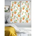 thumbnail image 3 of Easter Carrot Sheer Curtains 63 Inch Length 2 Panels Set Window Treatments, Spring Watercolor Modern Art Rod Pocket Semi Curtains for Living Room/Bedroom/Kitchen Décor, 104"W x 63"L, 3 of 7