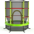 thumbnail image 1 of Gymax Trampoline 55 Pieds' pour Enfants et Tout-Petits, Trampoline Récréatif avec Filet de Sécurité, Vert, 1 of 10