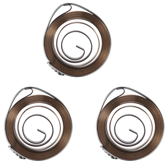 3 Pcs Ressort de Bobine de Retour d'Alimentation de Perceuse HSS Largeur 10mm, 3 x Ressort de Presse de Perceuse, Noir