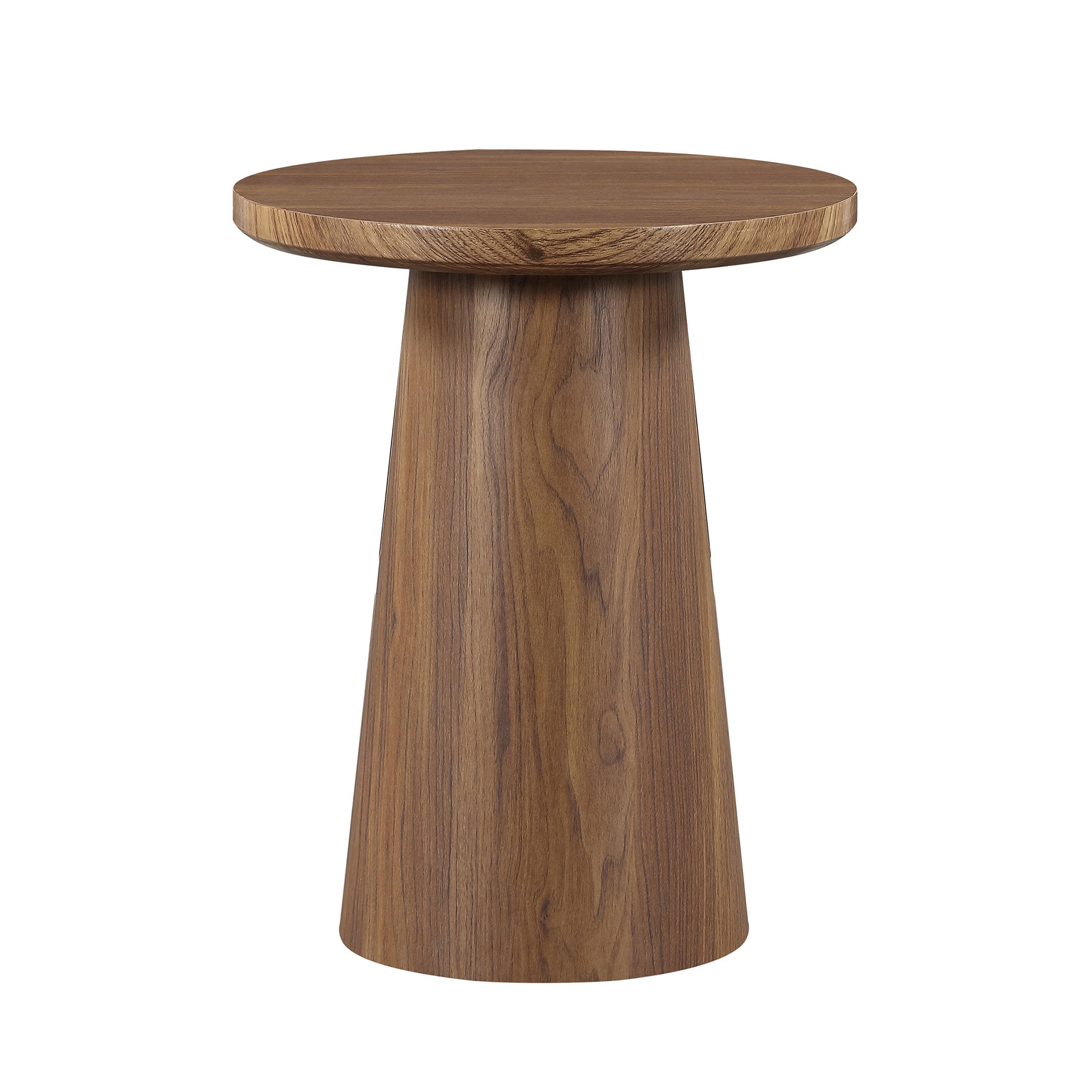 Better Homes & Gardens Ashby Pedestal End Table, Walnut Finish