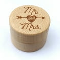 thumbnail image 4 of pitrice Rustic Wedding Wood Ring Holder Wedding Ring Bearer Box Engagement Engraving Wooden Rings Box, 4 of 6