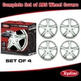 thumbnail image 2 of Topline Products C80135-15S Silver 15" ABS Wheel Cover | Universal Hubcap | High Impact Strength | Heat-Resistant | Pack of 4, 2 of 6