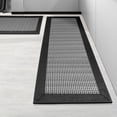 thumbnail image 1 of Lubardy Juego de 2 Tapetes para Cocina 43x80+43x120cm Tapete Antifatiga Lavable y Antiderrapante Alfombras y Tapetes Caucho Natural Adecuado para Cocina Fregadero Oficina Lavander&iacute;a Negro, 1 of 9
