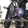 thumbnail image 3 of Vipdrive 26" 20 MPH Electric Bike for Adult, Peak 750W Commuting Ebike with 48V 13AH Removable Battery, Electric Mountain Bicycle with Front Suspension, Shimano 7-Speed Gear, 3 of 7
