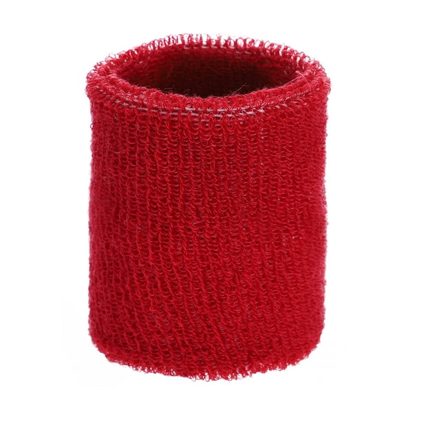 Naiovety Muñequera unisex de algodón de felpa para deportes, muñeca, tenis, Yoga, brazo Ropa Deportiva, Zapatos rojo