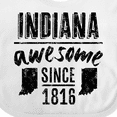 thumbnail image 4 of Inktastic Indiana Awesome Since 1816 Boys or Girls Baby Bib, 4 of 4