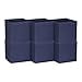 thumbnail image 3 of Essentiels Ménagers 87-1 Bacs de Rangement Pliables en Tissu / Ensemble de 6 Cubes avec Poignée à Rabat, Bleu Marine, 3 of 4